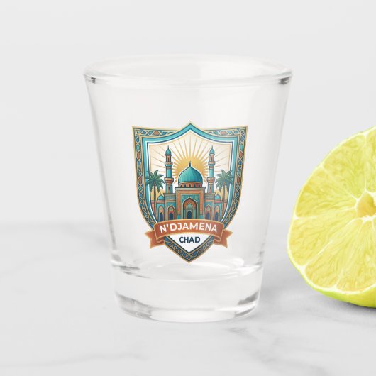 Grote Moskee van N'Djamena Tsjaad Shot Glas (Voorkant)