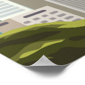 Grote motocross-sprong in NYC Poster (Hoek)