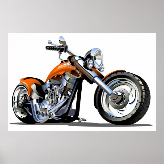Grote motorfiets Poster (Voorkant)
