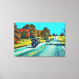 Grote Motorrijders Road Trip Canvas Kunst
