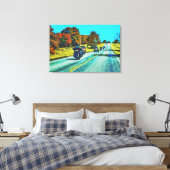 Grote Motorrijders Road Trip Canvas Kunst (Insitu (Slaapkamer))
