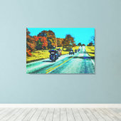 Grote Motorrijders Road Trip Canvas Kunst (Insitu (Houten vloer))