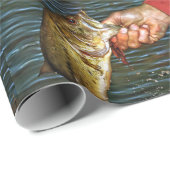 Grote Mouth Bass  Antiek fotografie Cadeaupapier (Rol Hoek)