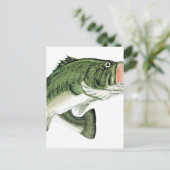 Grote Mouth Bass Briefkaart (Staand voorkant)