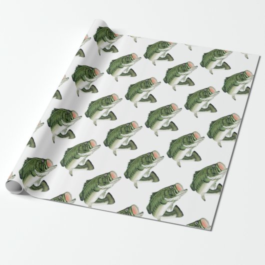 Grote Mouth Bass Cadeaupapier (Uitgerold)