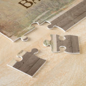 Grote Mouth Bass Fisherman Cabin Wood Boards Legpuzzel (Zijkant)