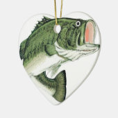 Grote Mouth Bass Keramisch Ornament (Links)