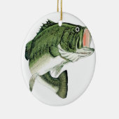 Grote Mouth Bass Keramisch Ornament (Rechts)