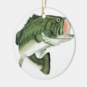Grote Mouth Bass Keramisch Ornament (Links)