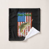 Grote Mouth Bass Vissen VS Bad Handdoek (Wasdoekje)