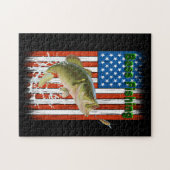 Grote Mouth Bass Vissen VS Legpuzzel (Horizontaal)