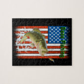 Grote Mouth Bass Vissen VS Legpuzzel (Horizontaal)