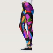 GROTE MOZAÏEK GEMENGDE GEKLEURDE PATRONEN LEGGINGS (Links)