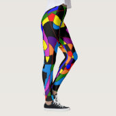 GROTE MOZAÏEK GEMENGDE GEKLEURDE PATRONEN LEGGINGS (Rechts)