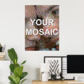 Grote mozaïek (portret) poster (Thuiskantoor)