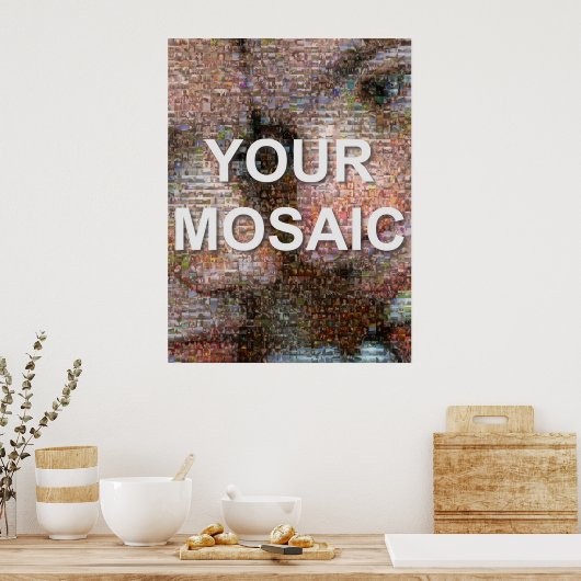 Grote mozaïek (portret) poster (Keuken)