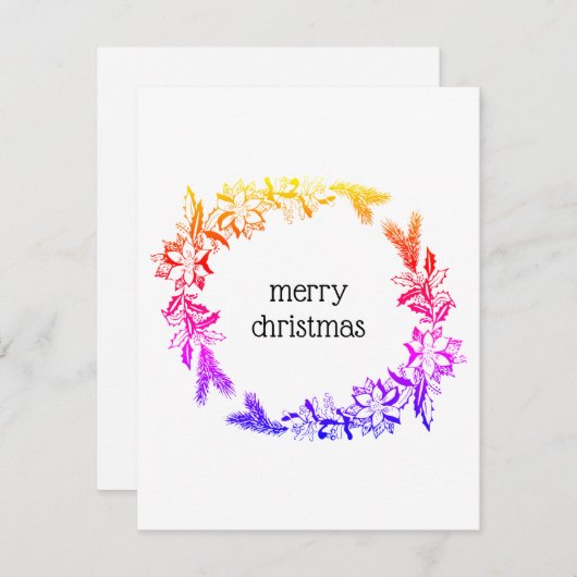 grote multicolorkaart feestdagenkaart (Voorkant / Achterkant)