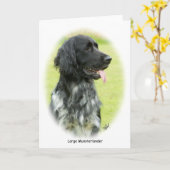 Grote Munsterlander 9W020D-065 ovaal Kaart (Gele Bloem)