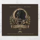 Grote Munsterlander (logo) Likeurfles Etiket (Enkel label)