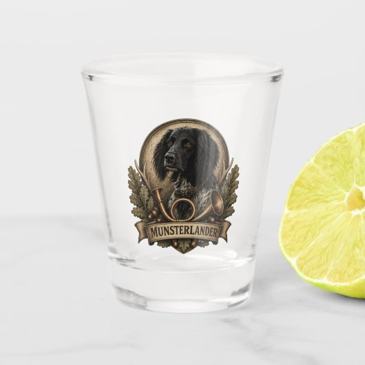 Grote Munsterlander (logo) Shot Glas (Voorkant)