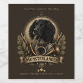 Grote Munsterlander (logo) Wijn Etiket (Enkel label)