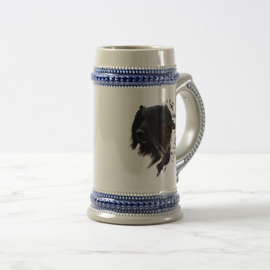 Grote Münsterlander met fazant Bierpul (Voorkant rechts)