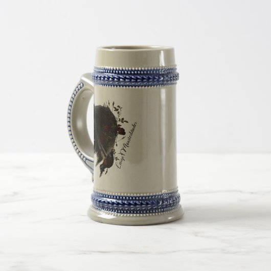 Grote Münsterlander met fazant Bierpul (Voorkant links)