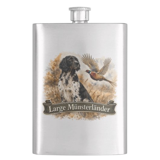 Grote Münsterländer met fazant Flacon (Voorkant)