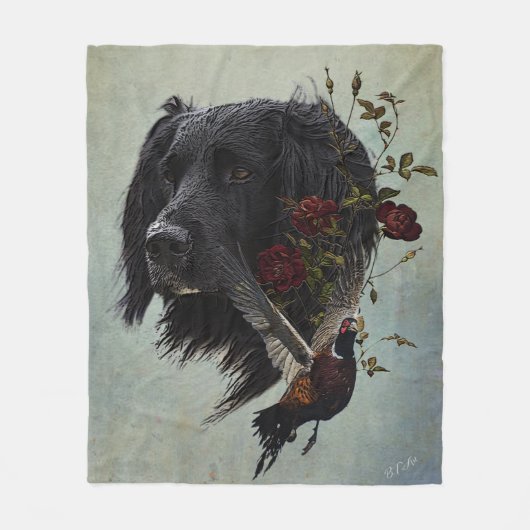 Grote Münsterlander met fazant Fleece Deken (Voorkant)