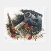 Grote Munsterlander met fazant   Fleece Deken (Voorkant (Horizontaal))