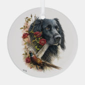 Grote Munsterlander met fazant Glas Ornament (Achterkant)