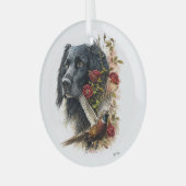 Grote Munsterlander met fazant Glas Ornament (Voorkant links)