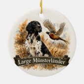 Grote Münsterländer met fazant Keramisch Ornament (Achterkant)