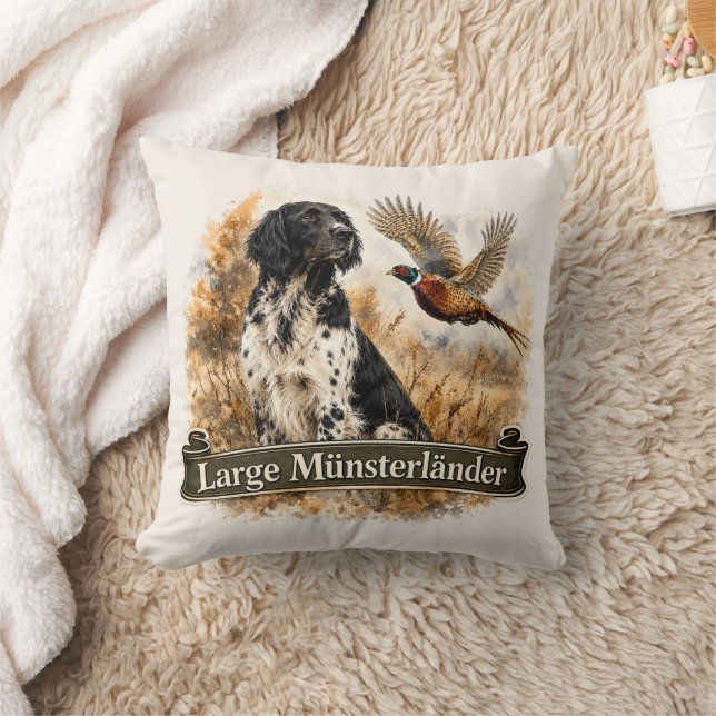 Grote Münsterländer met fazant Kussen (Deken)