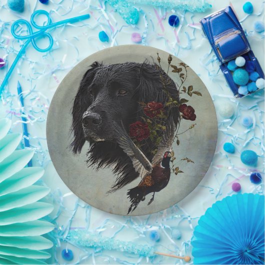 Grote Münsterlander met fazant Papieren Bordje (Feest)