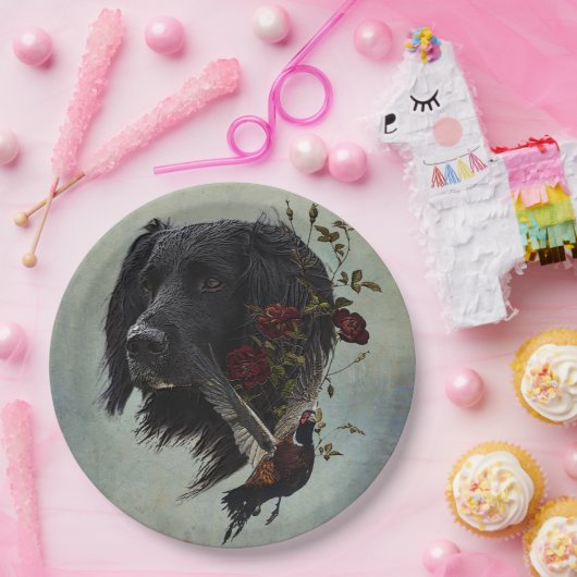 Grote Münsterlander met fazant Papieren Bordje (Feest)