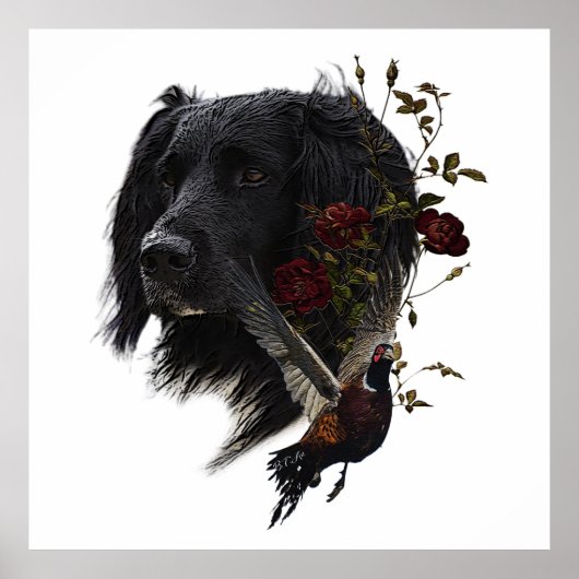 Grote Münsterlander met fazant Poster (Voorkant)