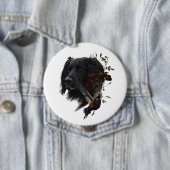 Grote Münsterlander met fazant Ronde Button 4,0 Cm (In situ)