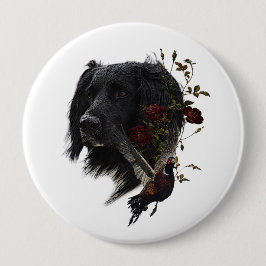 Grote Münsterlander met fazant Ronde Button 4,0 Cm