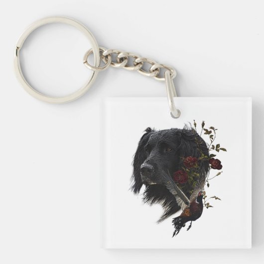 Grote Münsterlander met fazant Sleutelhanger (voorkant)