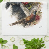 Grote Munsterlander met fazant Theedoek (Gevouwen)