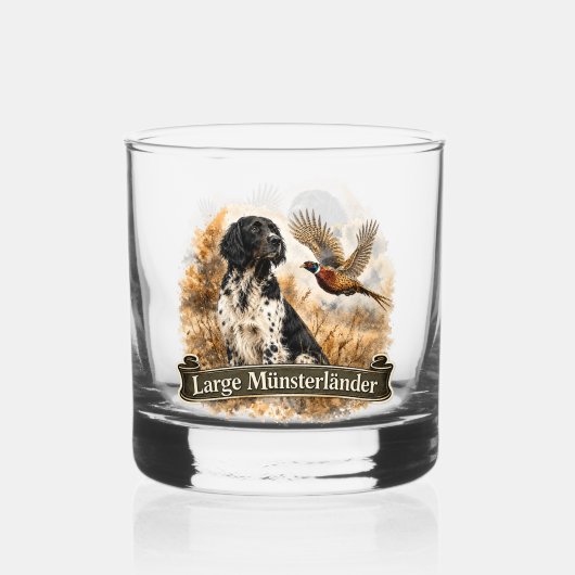 Grote Münsterländer met fazant Whisky Glas (Voorkant)
