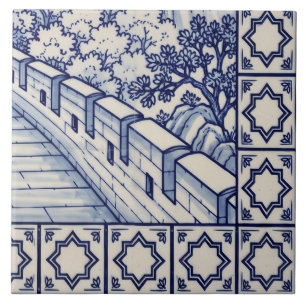 Grote Muur Azulejo Mozaïektegel 6 van 6 Rechtsonde Tegeltje