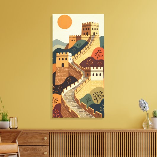 Grote Muur Canvas Afdruk (Insitu (Woonkamer))