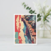 Grote Muur China Pop Kunst Reizen Illustratie Briefkaart (Staand voorkant)