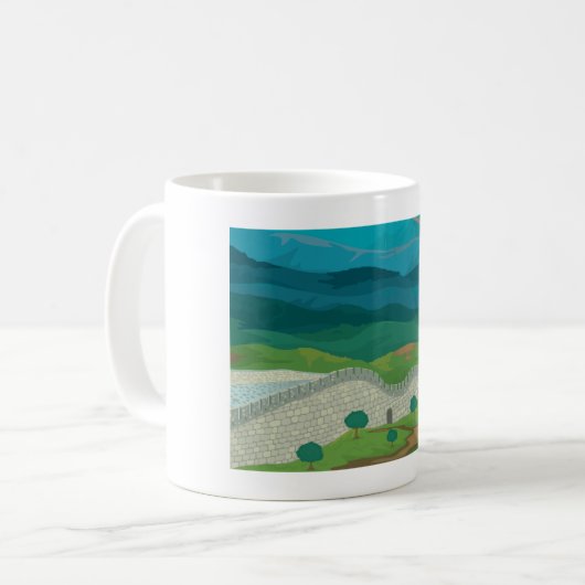 Grote muur Chinese koffie-Mok Koffiemok (Voorkant links)