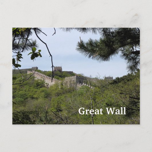 Grote muur - Groen Uitzicht Briefkaart (Voorkant)