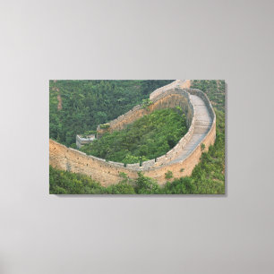 Grote Muur van China bij Jinshanling, China. Canvas Afdruk