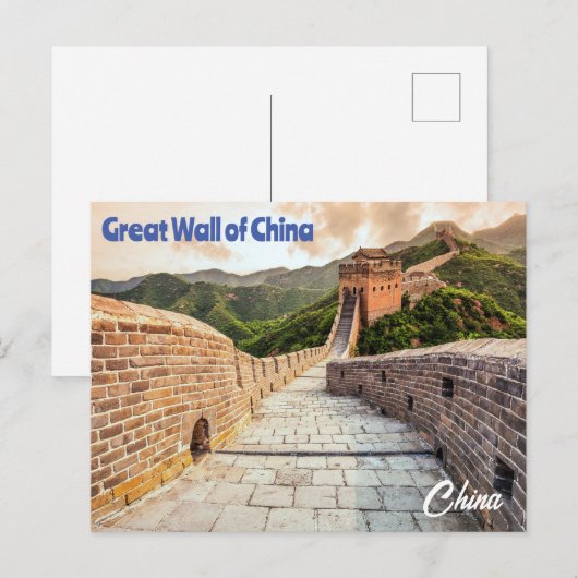 Grote muur van China Briefkaart (Voorkant / Achterkant)