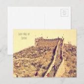 Grote muur van China Briefkaart (Voorkant / Achterkant)
